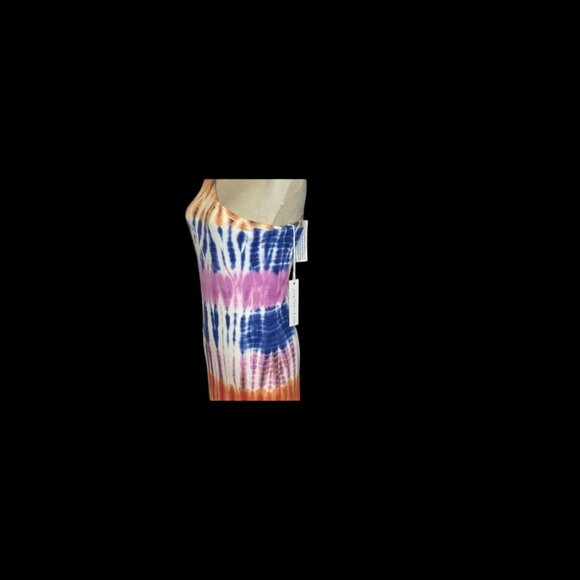 Youthful Fabulous & Broke Tie-Dye Midi Dress - One Shoulder Iggy, Medium, New - Picture 4 of 6